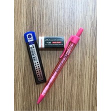 Faber Castell Faber Castel Tri Click 0.7mm Uçlu Kalem-Silgi-Uç Seti Pembe