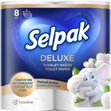 Selpak Deluxe Pamuk Katkılı Tuvalet Kağıdı 8'li