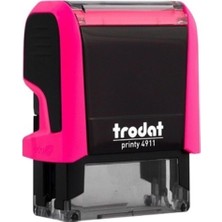 Trodat Pembe Kaşe 4911 Isim Kaşesi Otomatik Damga Siyah Keçe