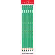 EKS Ticaret Faber Castell 6 Adet Yeşil Kopya Kalemi Canlı Renk Uçları Kırılmaya Karşı Dayanıklı