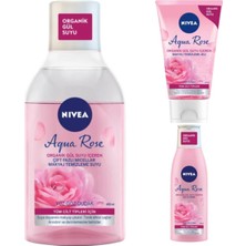Nivea Micellair Gül Suyu Içeren Makyaj Temizleme Suyu + Makyaj Temizleme Jeli + Gül Suyu Içeren Tonik Set