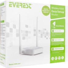 Everest EWR-301 Kablosuz-N Wps + Wısp+Wds 300 Mbps Repeater+Access Point+Bridge Everest EWR-301