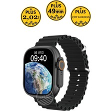 Prepare Watch 8 Ultra Plus Pro 49MM 2,02INÇ Çift Kordon Nfc Konuşma Özellikli Ios Android Uyumlu Akıllı Saat