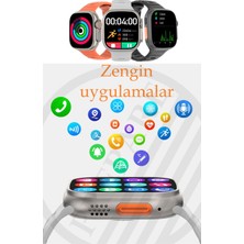 Prepare Watch 8 Ultra Plus Pro 49MM 2,02INÇ Çift Kordon Nfc Konuşma Özellikli Ios Android Uyumlu Akıllı Saat