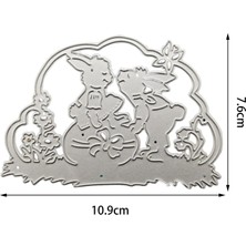 Lotin Paskalya Tavşan Sevgilisi Metal Kesme Damgalar Için Kabartma Şablonu Kabartma (Yurt Dışından)