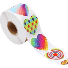 Lotin 500PCS Funky Kalp Çıkartmaları Dekoratif Çıkartma Kalp Şekleli Çıkartma Çıkartmaları 1 Inç (Yurt Dışından)