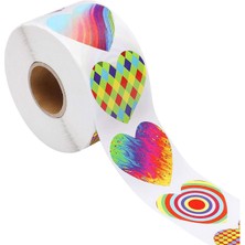 Lotin 500PCS Funky Kalp Çıkartmaları Dekoratif Çıkartma Kalp Şekleli Çıkartma Çıkartmaları 1 Inç (Yurt Dışından)