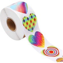 Lotin 500PCS Funky Kalp Çıkartmaları Dekoratif Çıkartma Kalp Şekleli Çıkartma Çıkartmaları 1 Inç (Yurt Dışından)