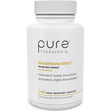 Pure Therapro Rx Glutathione Gold S-Acetyl Glutathione 120 Acid Resistant Capsules Patented Emothion Formula S Acetyl Glutathione Glutatyon