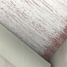Carpettex Modern Abstrak Yağmur Bordür Desenli Kahverengi Beyaz Halı Kaymaz Taban Makinada Yıkanabilir