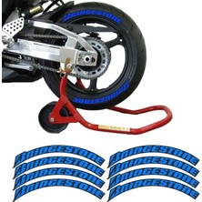 Gogomoto Brıdgestone Mavi 3D Lastik Yanak Yazısı