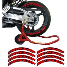 Gogomoto Dunlop Kırmızı 3D Lastik Yanak Yazısı