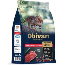 Obivan Low Grain Delicate Kuzu Etli Kedi Maması 1 kg x 10 adet