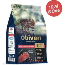 Obivan Low Grain Delicate Kuzu Etli Kedi Maması 1 kg x 10 adet