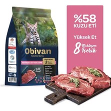 Obivan Low Grain Kuzu Etli Yavru Kedi Maması 1 kg x 10 Adet