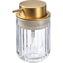 IKEA Gold Başlıklı Sıvı Sabunluk Cam-Altın Rengi 350 ml