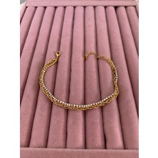 Elif Çelik Takı 316L Çelik Ince Su Yolu Ikili Halhal