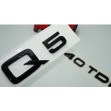 Dk Audi Q5 40 Tdi Parlak Siyah Abs 3m 3D Bagaj Yazı Logo Orjinal Ürün