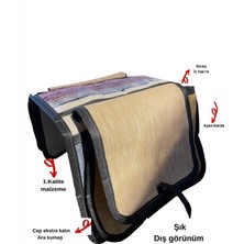 Knt Halı Heybe Motorsiklet Motosiklet Scoter Cg Cub Kapaklı Model 50X95CM Demir Tokalı 1. Sınıf