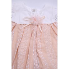 Babydola Dantelli Bayramlık Bebek Çocuk Jile Elbise Somon 12751