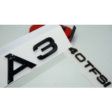 Dk Audi A3 40 Tfsi Parlak Siyah Abs 3m 3D Bagaj Yazı Logo Orjinal Ürün
