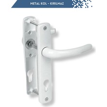 Sarıalarm Pvc Kapı Kolu Beyaz- Metal -