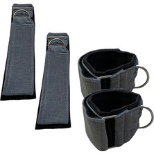 Ayak Bilek Kayışı / Fitness Ağırlık Çekiş Aparatı / Direnç Egzersiz Lastiği Ayak Çekme Aparatı 1 Çift