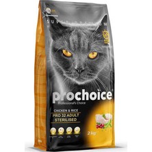 Pro Choice PRO32 Tavuklu ve Pirinçli Kısırlaştırılmış Kedi Maması 2 kg