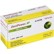 Zenipower 10 Numara Işitme Cihazı Pili 10 Paket-60 Adet Zenipower 10