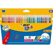 Bic Boya Kalemi (Ultra Yıkanabilir) Keçeli Boya Kalemi 24 Renk