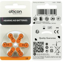 Oticon 13 Numara Işitme Cihazı Pili (10 Paket x 6 Adet= 60 Adet Pil)