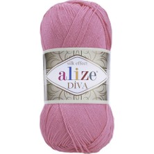 Alize 5 Adet Diva Merserize Ip Yazlık Bikini Bustiyer Bluz Örgü İpi 178 Koyu Pembe