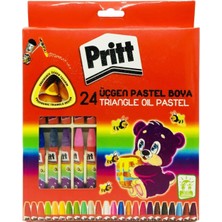 Pritt Prıtt Üçgen Pastel Boya 24 Renk Karton Kutu