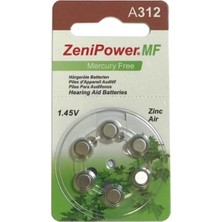 Zenipower 312 Numara Işitme Cihazı Pili 10 Paket-60 Adet Zenipower 312