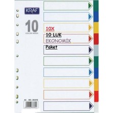 Kraf Seperatör A4 (10'lu Eko Paket) 1-10 Renk