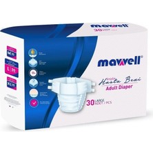 Mavvell Bel Bantlı Yetişkin Hasta Bezi Large Beden 30 Lu Paket