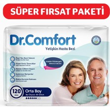 Dr.comfort Yetişkin Bel Bağlamalı Hasta Bezi Medium 30'lu 4 Paket 120 Adet