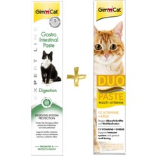 Gimcat Gastro Intestinal Paste   Destekleyici 50GR + Multi-Vitamin Duo Paste Peynirli 50GR