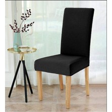 Elgeyar Likrali Sandalye Örtüsü, Sandalye Kılıfı, Lastikli ,Standart (1 Paket 6 Adet)