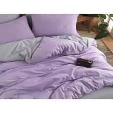 EC Shop Sheri Home Lilac Düz Desen Çift Taraflı Çift Kişilik Nevresim 200 x 220   Pamuk01453020