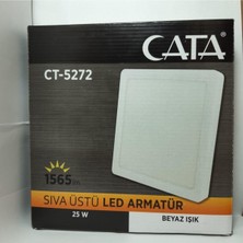 Cata 25W Sıva Üstü Kare LED Panel Armatür 6500K (Beyaz) CT-5272