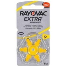 Rayovac Extra 10 Numara Pil Kulak Içi Işitme Cihazı Pili Kulaklık Pili 10 Paket - Toplam 60 Adet Pil