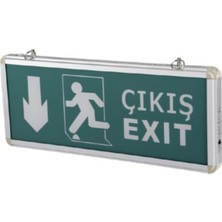 Cata Exit Armatür Ledli 3 Saat Şarjlı CT-9167 (Exıt-Çıkış-Aşağı Ok-K.adam)