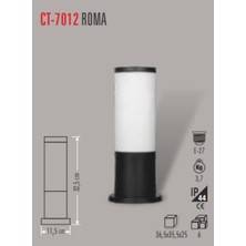 Cata CT-7012 Roma Bahçe Armatürü(32,5cm E27 Ampulsuz)