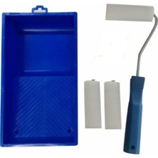 EKS Ticaret Cenova Art Rulo Tavası ve Metal Sünger Rulo 10 cm 3 Lü Tava