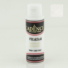 Cadence 0001 Beyaz Premium Akrilik Boya Yarı Mat Özellikli 70 ml Dekoratif Boyama İçin