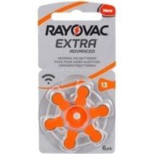 Rayovac Extra 13 Numara Pil Kulak Içi Işitme Cihazı Pili Kulaklık Pili 10 Paket - Toplam 60 Adet Pil