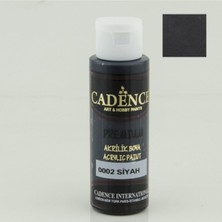 Cadence 0002 Siyah Premium Akrilik Boya Yüksek Pigmentasyonlu 70ML Su Bazlı Kullanım Kolaylığı