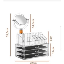 Molto Plastik Çekmeceli Makyaj Takı Düzenleyici Organizer Aynalı 769629401795