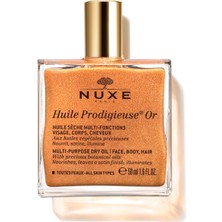 Nuxe Huile Prodigieuse Or Altın Parıltılı Yüz Için Kuru Yağ 50 ml Nuxe Yağ